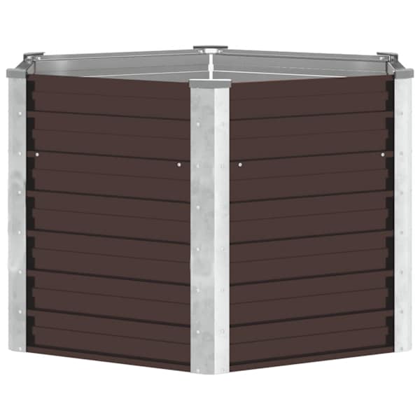 Peenrakast 129 × 129 × 77 cm, tsingitud teras – pruun
