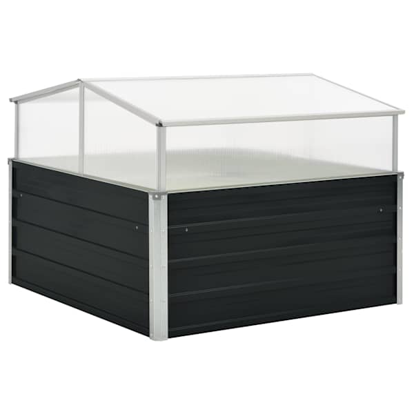 Taimekast kasvuhoonekattega 100 × 100 × 77 cm – antratsiithall