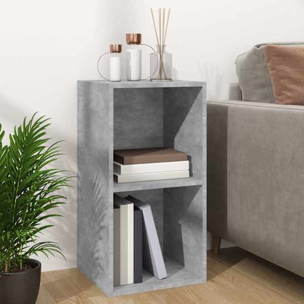 Vinüülplaatide kapp, betoonhall, 71 × 34 × 36 cm tehispuit