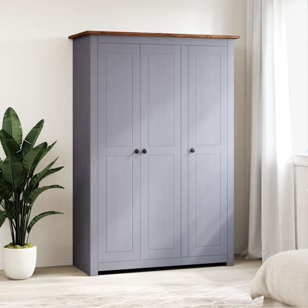 3 uksega riidekapp hall 118 × 50 × 171,5 cm mänd Panama sari