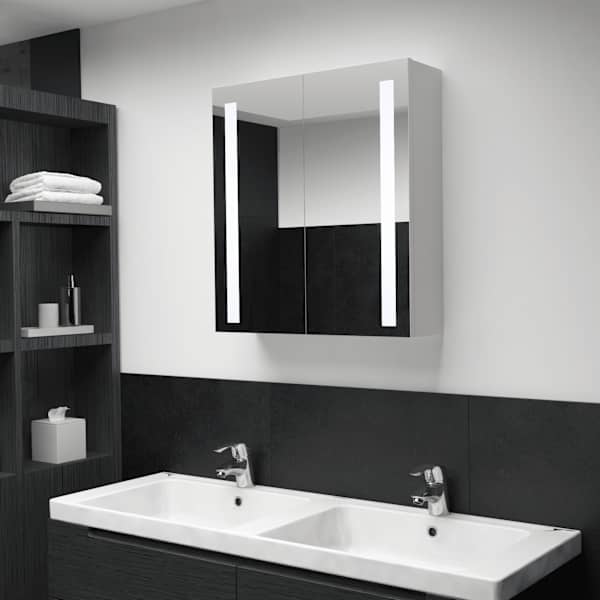 LED vannitoa peegelkapp, 60 × 14 × 62 cm