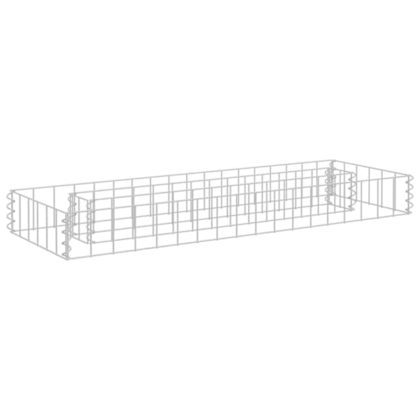 Gabioonkorv 90 × 30 × 10 cm, tsingitud teras – hõbedane