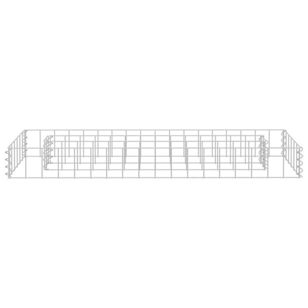 Gabioonkorv 90 × 30 × 10 cm, tsingitud teras – hõbedane