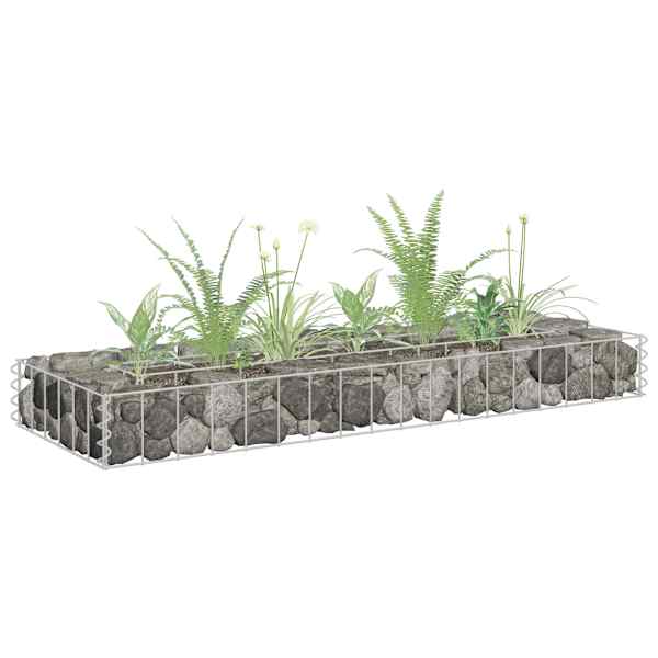 Gabioonkorv 90 × 30 × 10 cm, tsingitud teras – hõbedane