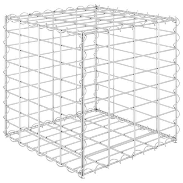 Gabioonkorv 40 × 40 × 40 cm, terastraat – hõbedane