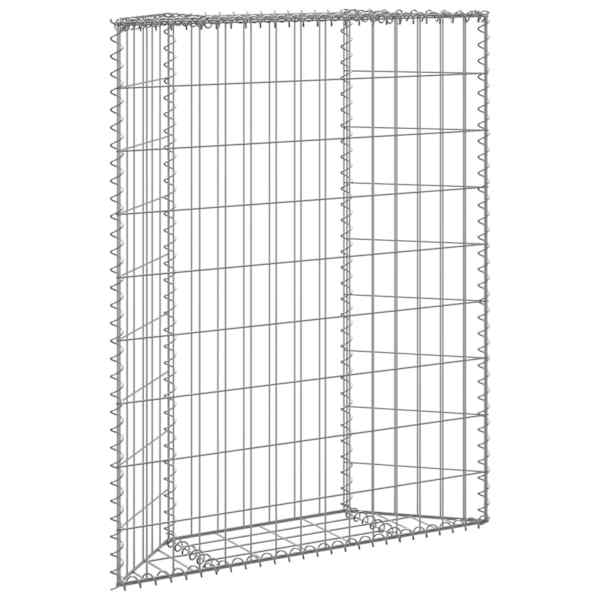 Gabioonkorv 80 × 20 × 100 cm, tsingitud teras – hõbedane