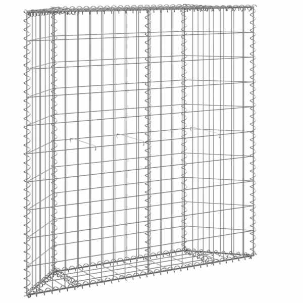 Gabioonkorv 100 × 20 × 100 cm, tsingitud teras – hõbedane