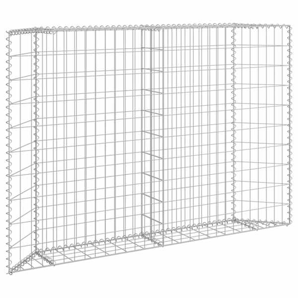 Gabioonkorv 100 × 20 × 150 cm, tsingitud teras – hõbedane
