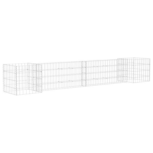 Gabioonkorv 260 × 40 × 40 cm, terastraat – hõbedane