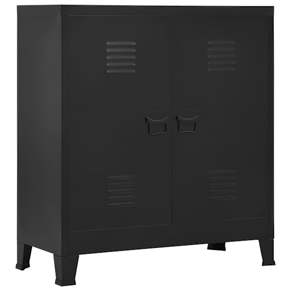 Tööstuslik hoiukirst must 90 × 40 × 100 cm teras