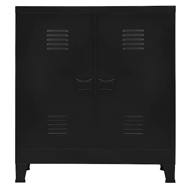 Tööstuslik hoiukirst must 90 × 40 × 100 cm teras