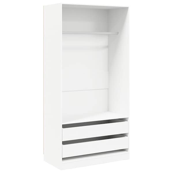 Garderoob valge 100 × 50 × 200 cm tehispuit