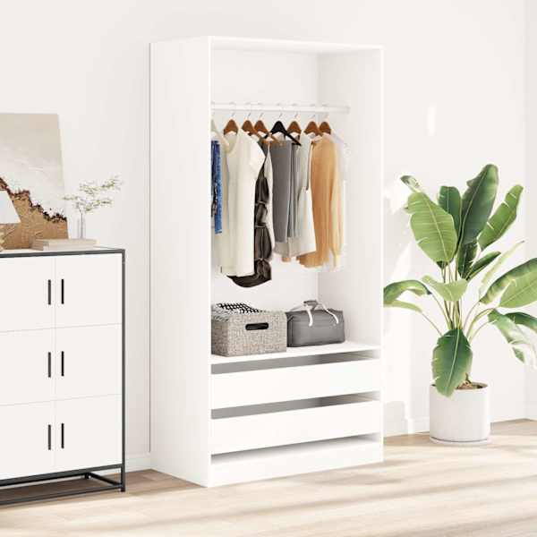 Garderoob valge 100 × 50 × 200 cm tehispuit