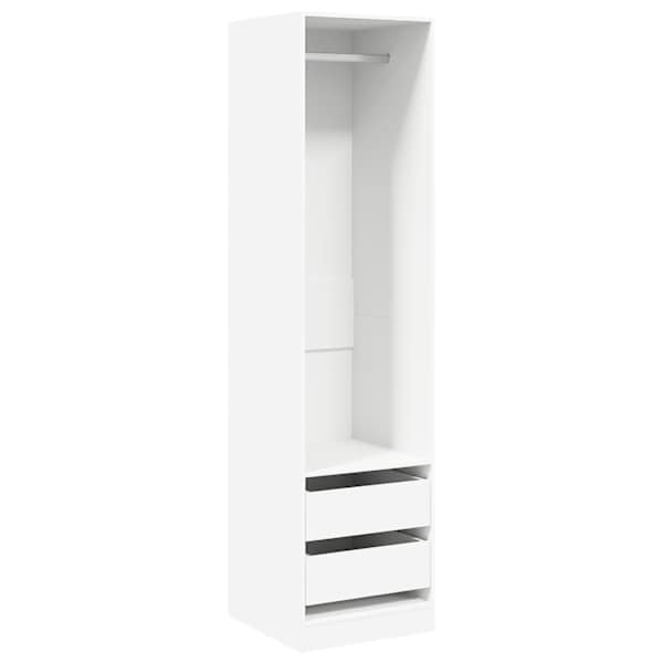 Garderoob sahtlitega valge 50 × 50 × 200 cm tehispuit
