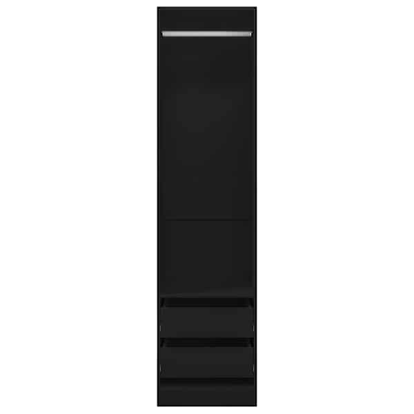 Garderoob sahtlitega must 50 × 50 × 200 cm tehispuit