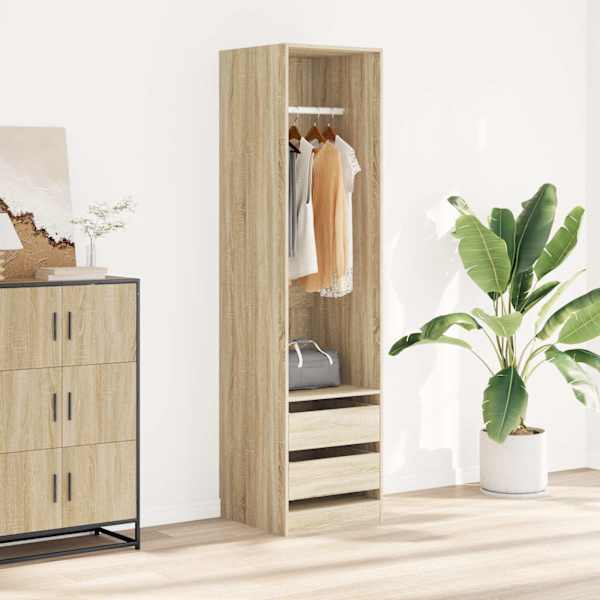 Garderoob sahtlitega Sonoma tamm 50 × 50 × 200 cm tehispuit