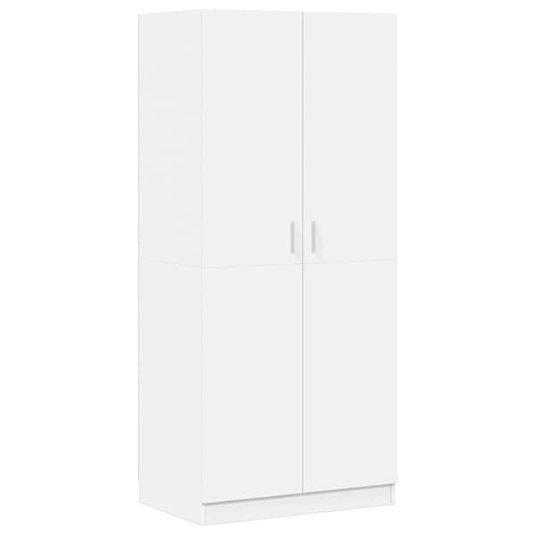 Garderoob valge 80 × 52 × 180 cm tehispuit