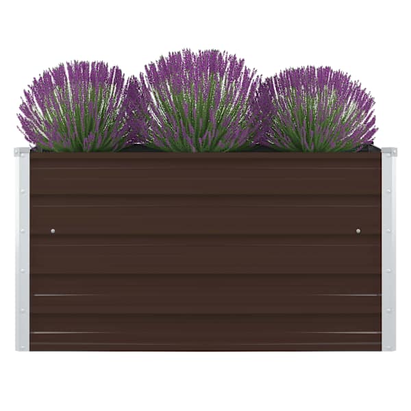 Peenrakast 100 × 100 × 45 cm, tsingitud teras – pruun