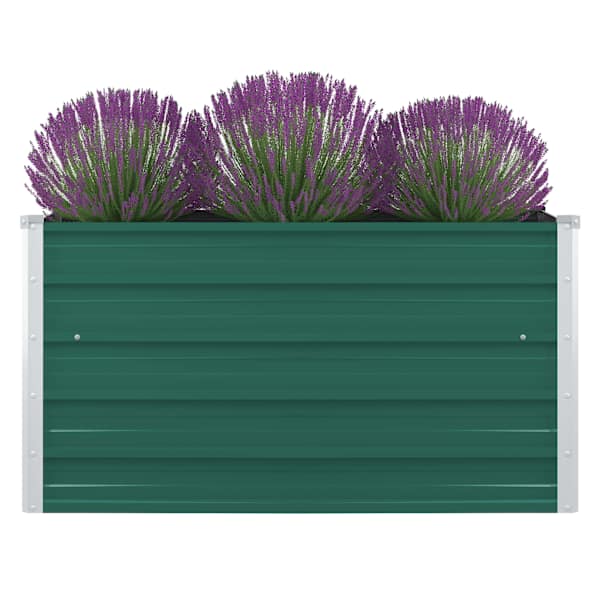 Peenrakast 100 × 100 × 45 cm, tsingitud teras – roheline