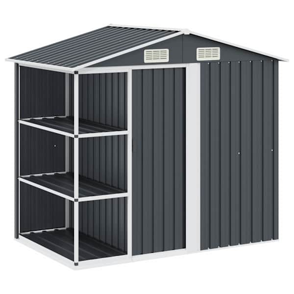 Metallist aiakuur riiulitega 205 × 130 × 183 cm – antratsiithall
