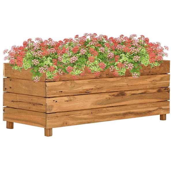 Peenrakast 100 × 40 × 38 cm, ümbertöödeldud tiikpuu, teras