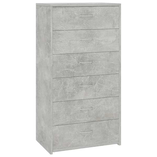Puhvetkapp 6 sahtliga betoonhall 50 × 34 × 96 cm tehispuit