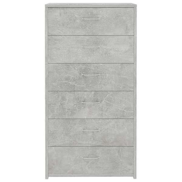 Puhvetkapp 6 sahtliga betoonhall 50 × 34 × 96 cm tehispuit