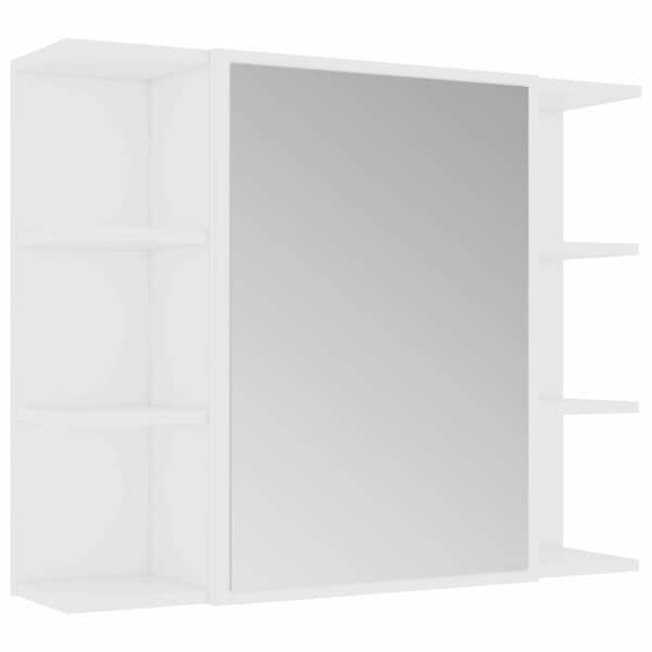 Vannitoa peeglikapp valge 80 × 20,5 × 64 cm tehispuit