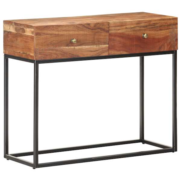 Konsoollaud 90 × 35 × 75 cm töötlemata akaatsiapuidust