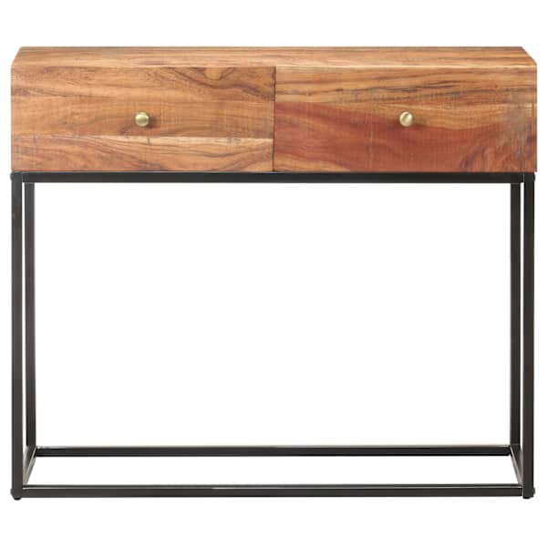 Konsoollaud 90 × 35 × 75 cm töötlemata akaatsiapuidust