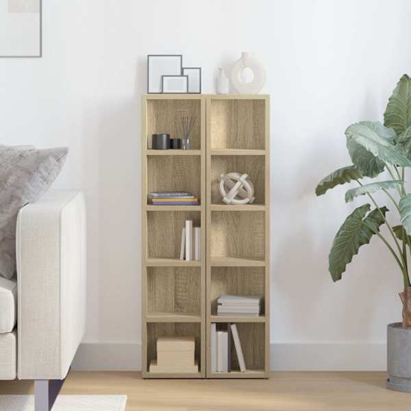 CD-kapid 2 tk, Sonoma tamm, 21 × 16 × 93,5 cm, puitlaastplaat