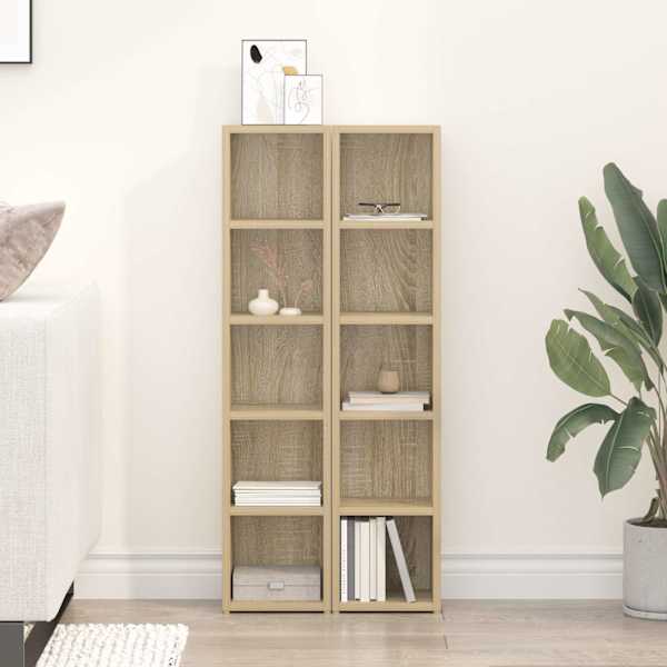 CD-kapid 2 tk, Sonoma tamm, 21 × 16 × 93,5 cm, puitlaastplaat