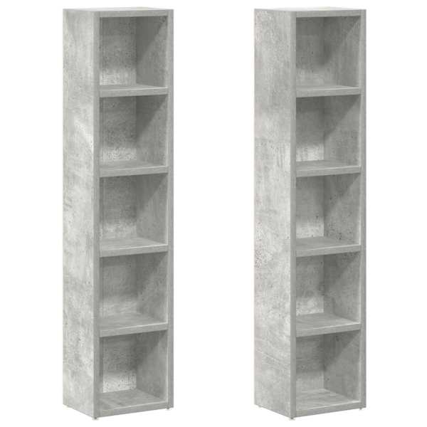 CD-kapid, 2 tk, betoonhall, 21 × 16 × 93,5 cm, puitlaastplaat
