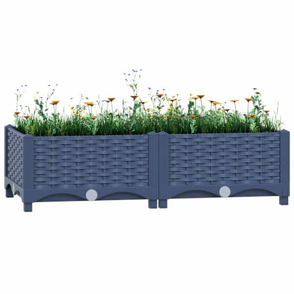 Taimekast 80 × 40 × 23 cm, PP (polüpropüleen) – sinakashall