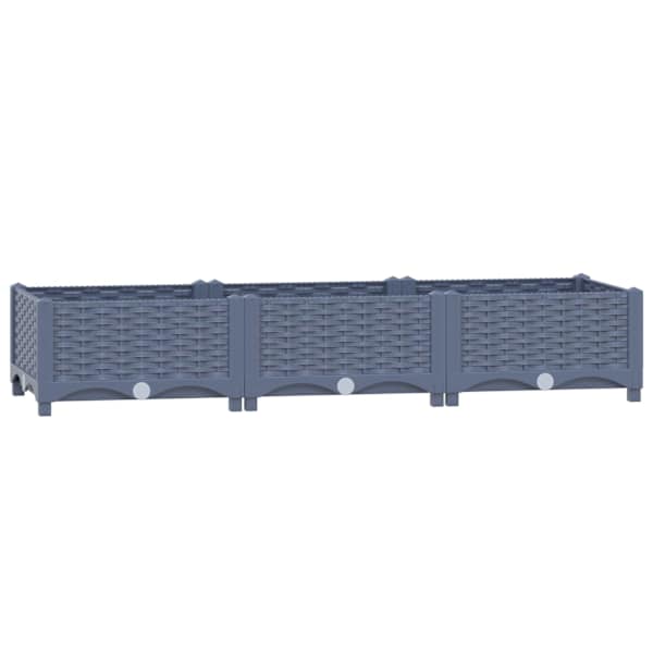 Taimekast 120 × 40 × 23 cm, PP (polüpropüleen) – sinakashall