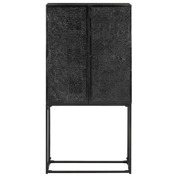 Puhvetkapp, must ja kuldne, 60 × 30 × 120cm, mango- ja akaatsiapuit