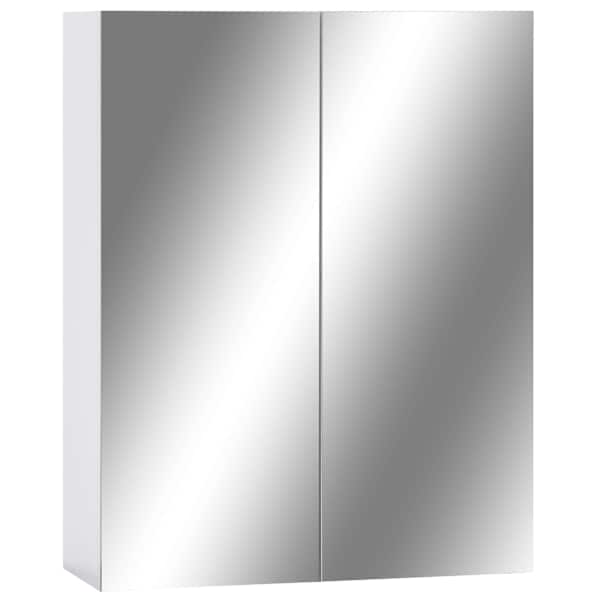 Vannitoa peegelkapp, valge, 60 × 15 × 75 cm, MDF