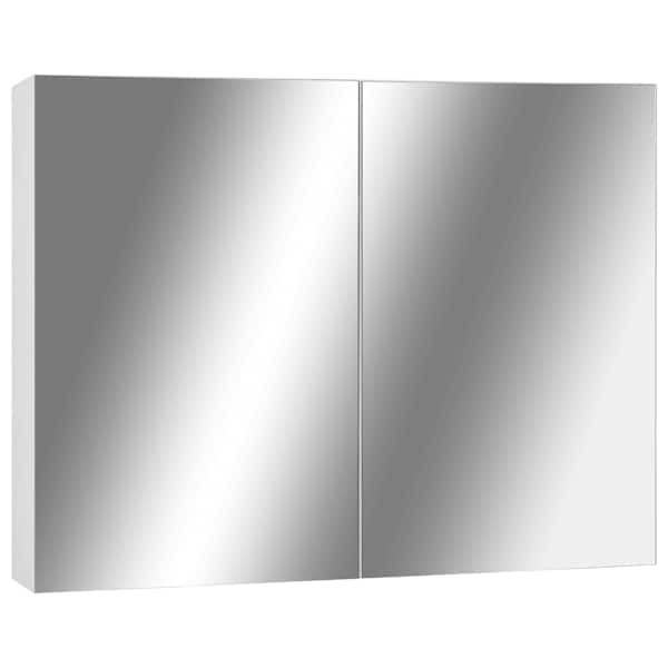 Vannitoa peegelkapp, valge, 80 × 15 × 60 cm, MDF