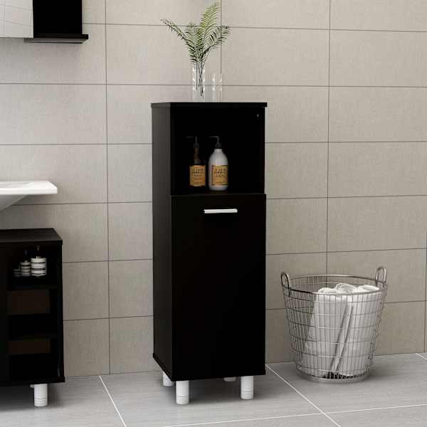 Vannitoakapp must 30 × 30 × 95 cm tehispuit