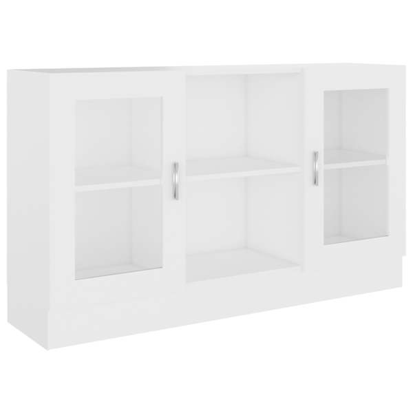Vitriinkapp valge 120 × 30,5 × 70 cm tehispuit