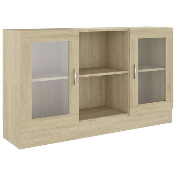 Vitriinkapp Sonoma tamm 120 × 30,5 × 70 cm tehispuit