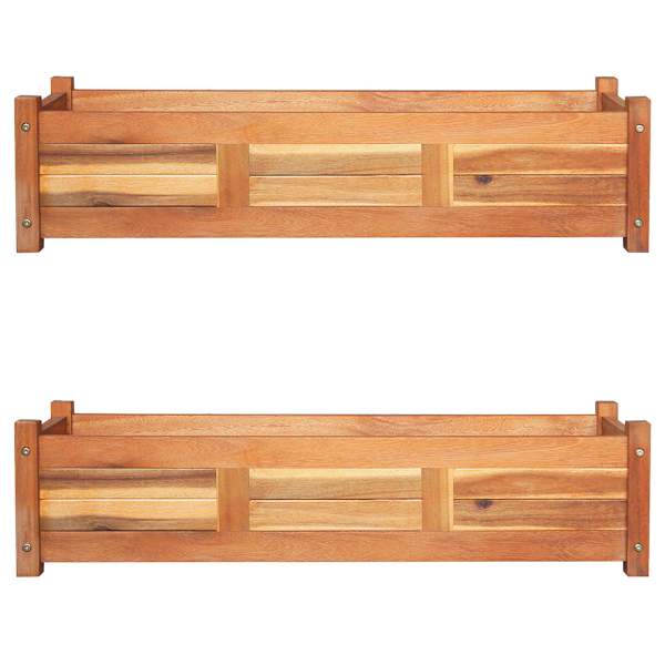Peenrakast 100 × 30 × 25 cm, akaatsiapuit (õliviimistlusega) – pruun – 2 tk