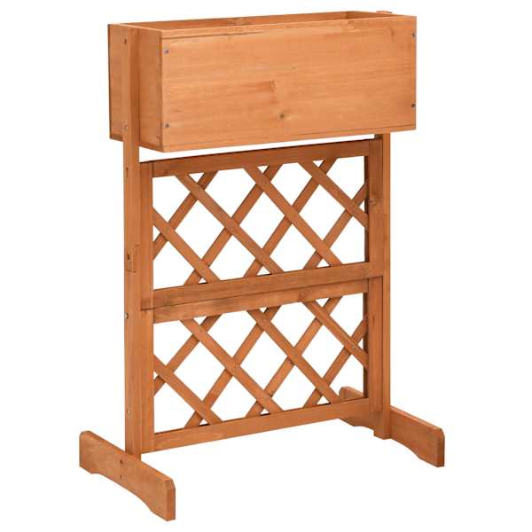 Taimekast võrega 45 × 30 × 74 cm, vee baasil oranži viimistlusega nulupuit – oranž