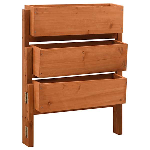 Taimekast 60 × 14 × 75 cm, vee baasil oranži viimistlusega nulupuit – oranž