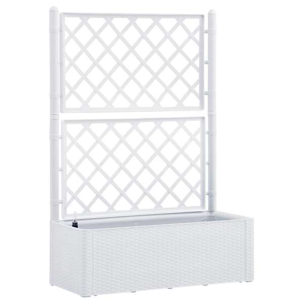 Peenrakast võrega 100 × 43 × 142 cm, plast (PP) – valge