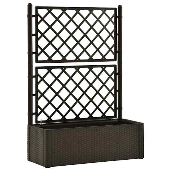 Peenrakast võrega 100 × 43 × 142 cm, plast (PP) – mokapruun