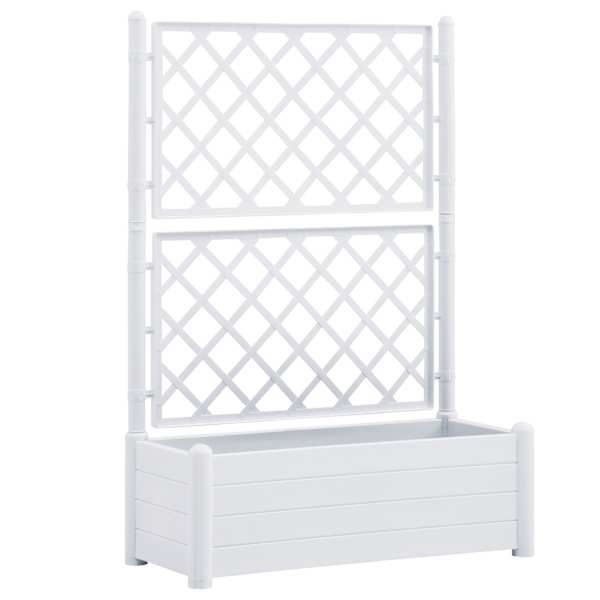 Taimekast võrega 100 × 43 × 142 cm, PP (polüpropüleen) – valge