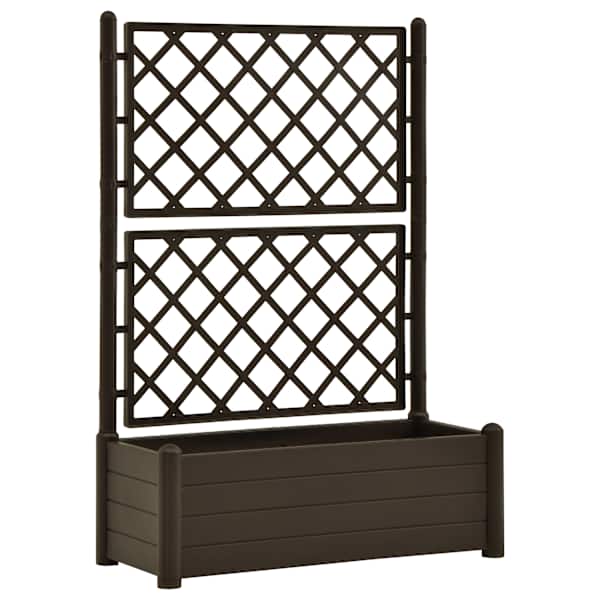 Taimekast võrega 100 × 43 × 142 cm, PP (polüpropüleen) – mokapruun