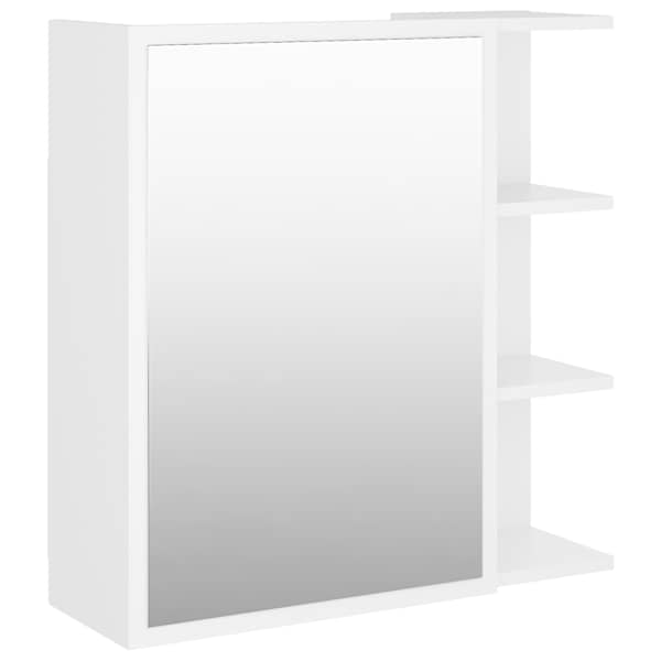 Vannitoa peeglikapp valge 62,5 × 20,5 × 64 cm tehispuit
