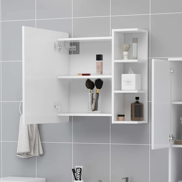Vannitoa peeglikapp valge 62,5 × 20,5 × 64 cm tehispuit